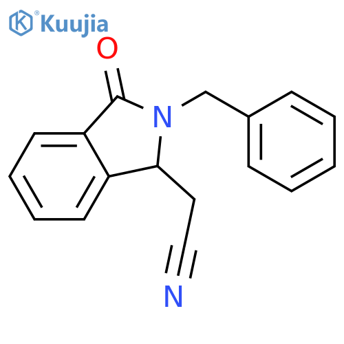 1H-Isoindole-1-acetonitrile, 2,3-dihydro-3-oxo-2-(phenylmethyl)- structure