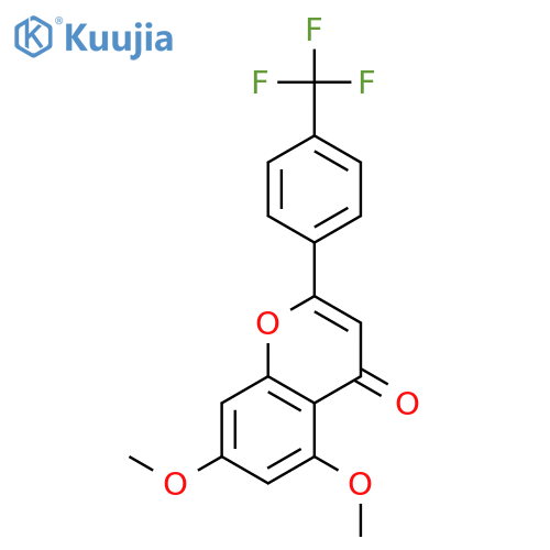 5,7-Dimethoxy-2-[4-(trifluoromethyl)phenyl]-4H-1-benzopyran-4-one structure