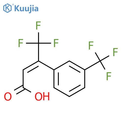 2-Butenoic acid, 4,4,4-trifluoro-3-[3-(trifluoromethyl)phenyl]-, (2E)- structure