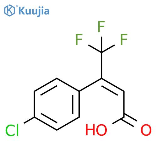 2-BUTENOIC ACID, 3-(4-CHLOROPHENYL)-4,4,4-TRIFLUORO-, (2E)- structure