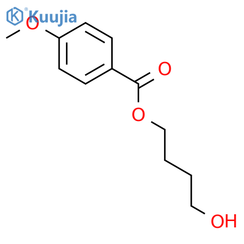 Benzoic acid, 4-methoxy-, 4-hydroxybutyl ester structure