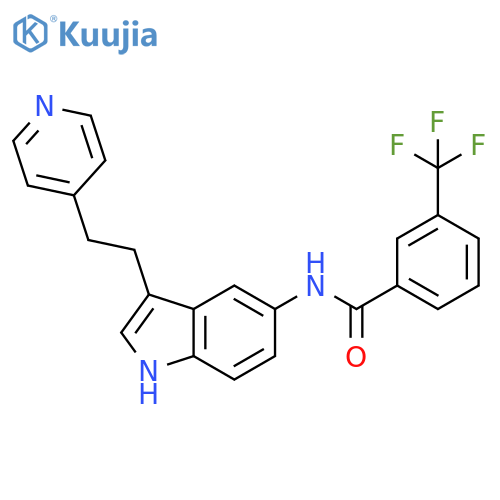 BENZAMIDE, N-[3-[2-(4-PYRIDINYL)ETHYL]-1H-INDOL-5-YL]-3-(TRIFLUOROMETHYL)- structure