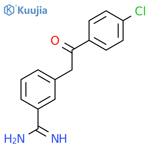 Benzenecarboximidamide, 3-[2-(4-chlorophenyl)-2-oxoethyl]- structure