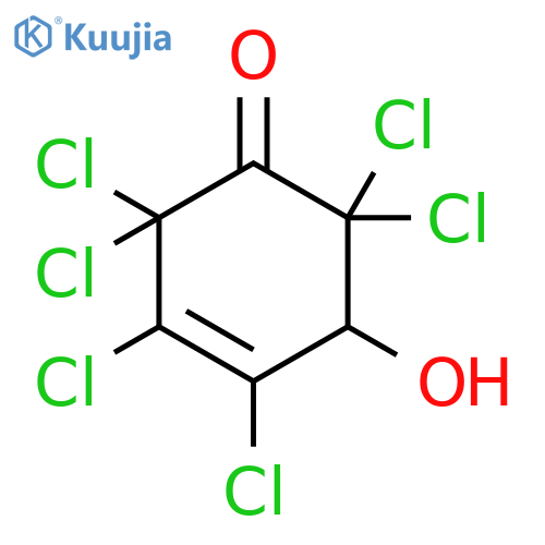 3-Cyclohexen-1-one, 2,2,3,4,6,6-hexachloro-5-hydroxy- structure