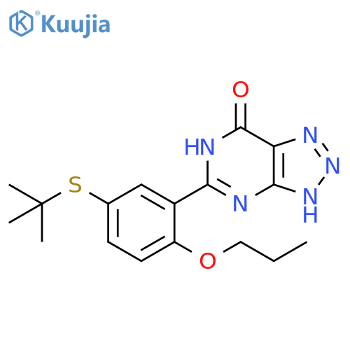 7H-1,2,3-Triazolo[4,5-d]pyrimidin-7-one,5-[5-[(1,1-dimethylethyl)thio]-2-propoxyphenyl]-1,4-dihydro- structure