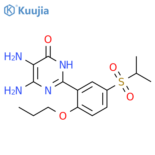 4(1H)-Pyrimidinone,5,6-diamino-2-[5-[(1-methylethyl)sulfonyl]-2-propoxyphenyl]- structure