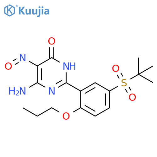 4(1H)-Pyrimidinone,6-amino-2-[5-[(1,1-dimethylethyl)sulfonyl]-2-propoxyphenyl]-5-nitroso- structure