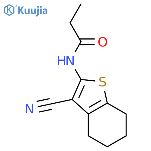 N-(3-Cyano-4,5,6,7-tetrahydrobenzo[b]thiophen-2-yl)propionamide structure
