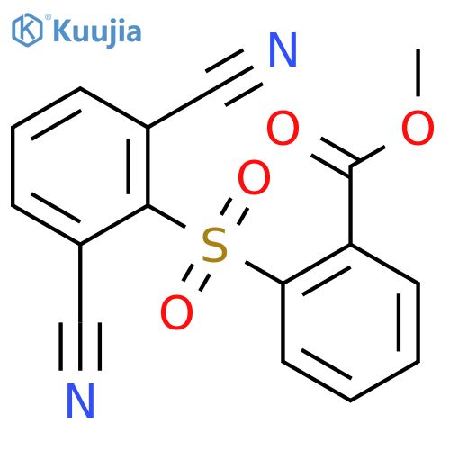 Benzoic acid, 2-[(2,6-dicyanophenyl)sulfonyl]-, methyl ester structure