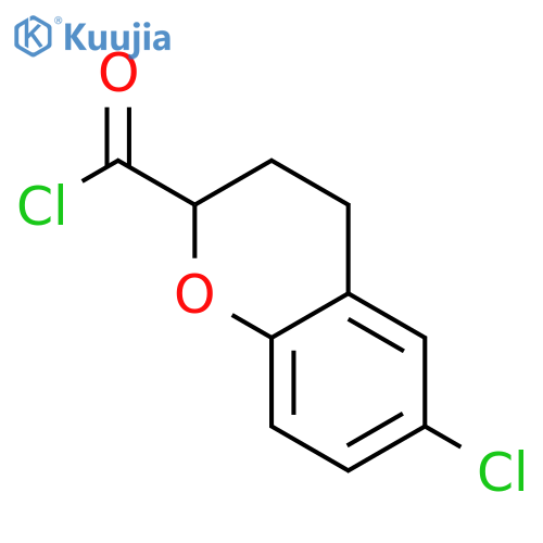 2H-1-Benzopyran-2-carbonyl chloride, 6-chloro-3,4-dihydro- structure