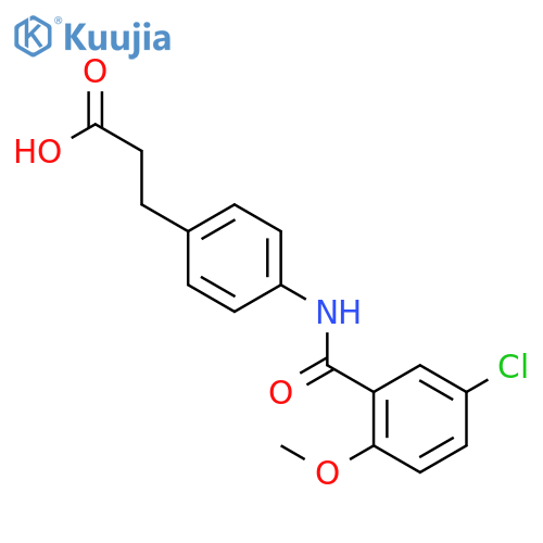 Benzenepropanoic acid, 4-[(5-chloro-2-methoxybenzoyl)amino]- structure