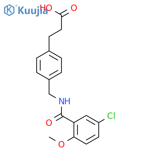 BENZENEPROPANOIC ACID, 4-[[(5-CHLORO-2-METHOXYBENZOYL)AMINO]METHYL]- structure