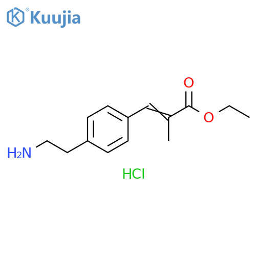 2-Propenoic acid, 3-[4-(2-aminoethyl)phenyl]-2-methyl-, ethyl ester, hydrochloride (1:1) structure