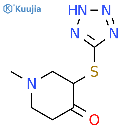 4-Piperidinone, 1-methyl-3-(1H-tetrazol-5-ylthio)- structure