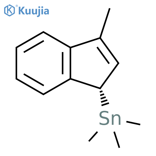 Stannane, trimethyl(3-methyl-1H-inden-1-yl)-, (S)- structure