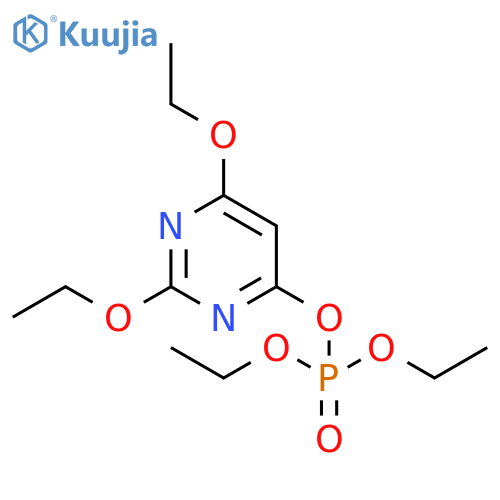 Phosphoric acid, 2,6-diethoxy-4-pyrimidinyl diethyl ester structure