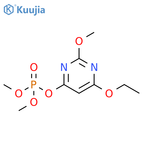 Phosphoric acid, 6-ethoxy-2-methoxy-4-pyrimidinyl dimethyl ester structure