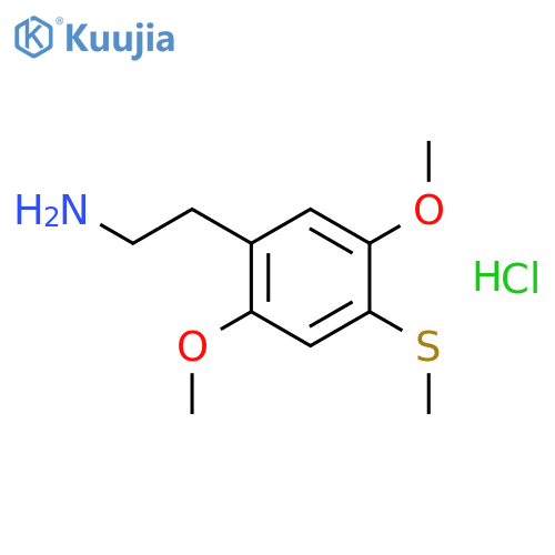 Benzeneethanamine, 2,5-dimethoxy-4-(methylthio)-, hydrochloride structure