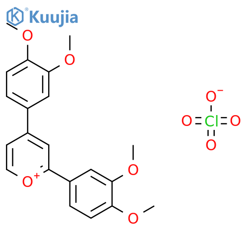 Pyrylium, 2,4-bis(3,4-dimethoxyphenyl)-, perchlorate structure