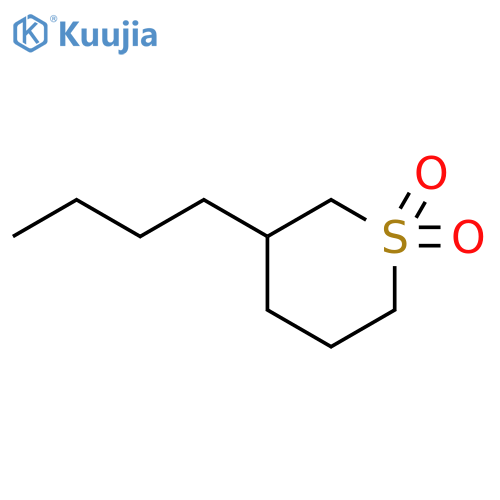 2H-Thiopyran, 3-butyltetrahydro-, 1,1-dioxide structure