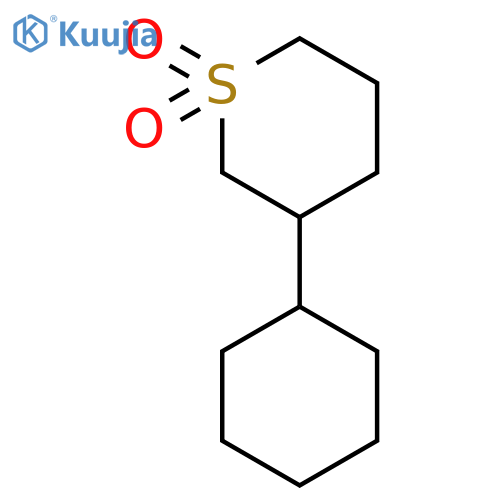 2H-Thiopyran, 3-cyclohexyltetrahydro-, 1,1-dioxide structure