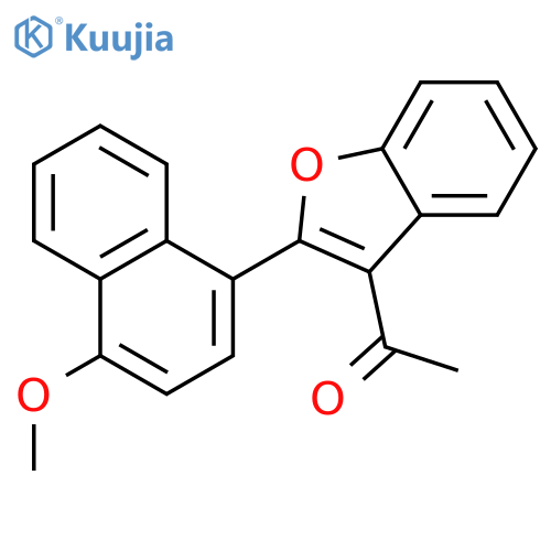 Ethanone, 1-[2-(4-methoxy-1-naphthalenyl)-3-benzofuranyl]- structure