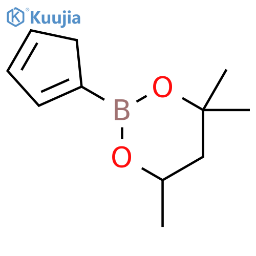 1,3,2-Dioxaborinane, 2-(1,3-cyclopentadien-1-yl)-4,4,6-trimethyl- structure