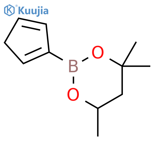 1,3,2-Dioxaborinane, 2-(1,4-cyclopentadien-1-yl)-4,4,6-trimethyl- structure