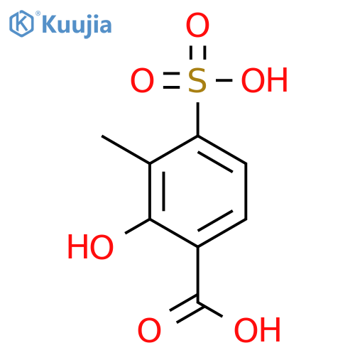 Benzoic acid, 2-hydroxy-3-methylsulfo- structure