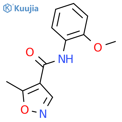 4-Isoxazolecarboxamide, N-(2-methoxyphenyl)-5-methyl- structure