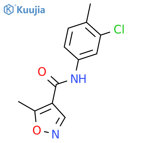 4-Isoxazolecarboxamide, N-(3-chloro-4-methylphenyl)-5-methyl- structure