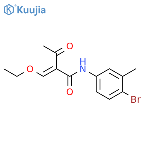 Butanamide, N-(4-bromo-3-methylphenyl)-2-(ethoxymethylene)-3-oxo- structure