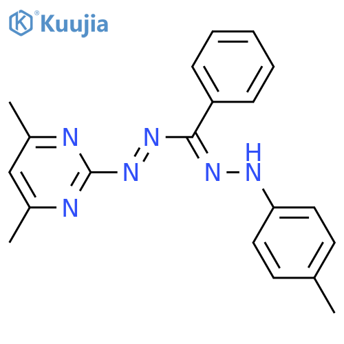 Pyrimidine,4,6-dimethyl-2-[[[(4-methylphenyl)hydrazono]phenylmethyl]azo]- structure