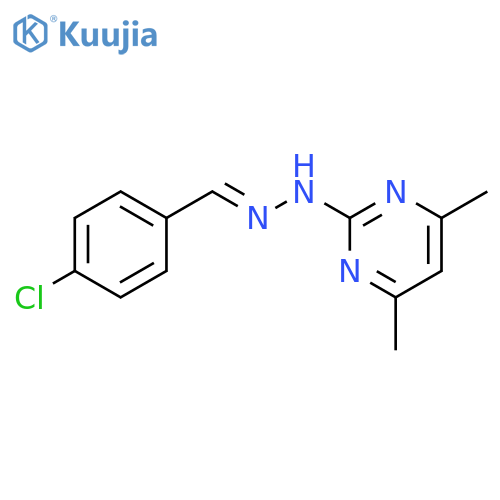 Benzaldehyde, 4-chloro-, (4,6-dimethyl-2-pyrimidinyl)hydrazone structure