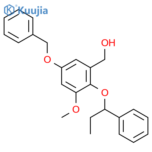 Benzenemethanol, 3-methoxy-5-(phenylmethoxy)-2-(1-phenylpropoxy)- structure
