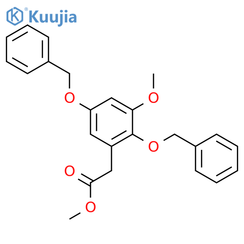 Benzeneacetic acid, 3-methoxy-2,5-bis(phenylmethoxy)-, methyl ester structure
