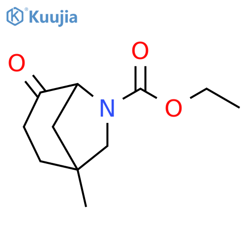 6-Azabicyclo[3.2.1]octane-6-carboxylic acid, 1-methyl-4-oxo-, ethyl ester structure