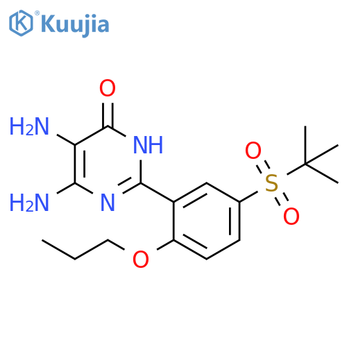 4(1H)-Pyrimidinone,5,6-diamino-2-[5-[(1,1-dimethylethyl)sulfonyl]-2-propoxyphenyl]- structure