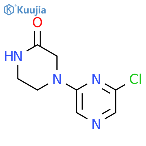4-(6-Chloro-2-pyrazinyl)-2-piperazinone structure