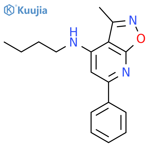 Isoxazolo[5,4-b]pyridin-4-amine, N-butyl-3-methyl-6-phenyl- structure