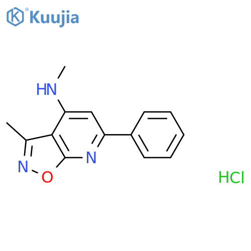Isoxazolo[5,4-b]pyridin-4-amine, N,3-dimethyl-6-phenyl-, hydrochloride (1:1) structure