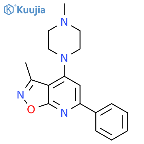 Isoxazolo[5,4-b]pyridine, 3-methyl-4-(4-methyl-1-piperazinyl)-6-phenyl- structure