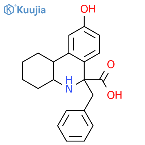6-Phenanthridinecarboxylic acid,1,2,3,4,4a,5,6,10b-octahydro-9-hydroxy-6-(phenylmethyl)- structure