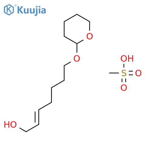 2-Hepten-1-ol, 7-[(tetrahydro-2H-pyran-2-yl)oxy]-, methanesulfonate structure