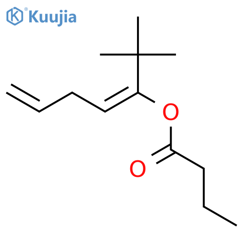 Butanoic acid, 1-(1,1-dimethylethyl)-1,4-pentadienyl ester structure