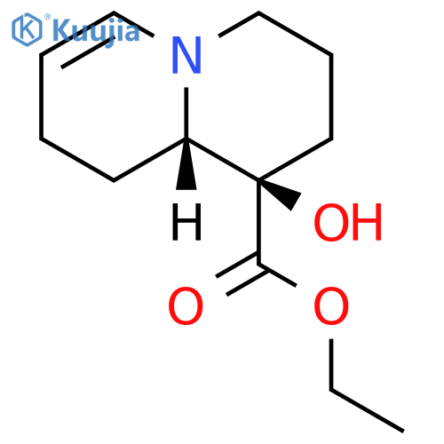2H-Quinolizine-1-carboxylic acid, 1,3,4,8,9,9a-hexahydro-1-hydroxy-,ethyl ester, trans- structure