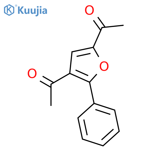 Ethanone, 1,1'-(5-phenyl-2,4-furandiyl)bis- structure