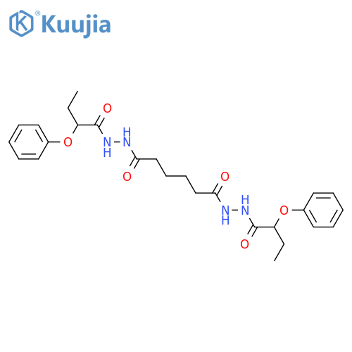 Hexanedioic acid, bis[2-(1-oxo-2-phenoxybutyl)hydrazide] structure