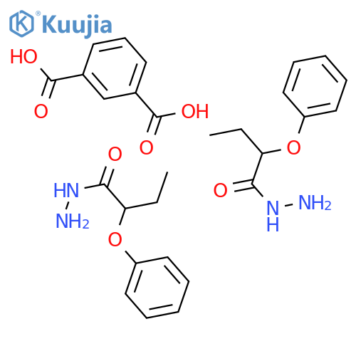 1,3-Benzenedicarboxylic acid, bis[2-(1-oxo-2-phenoxybutyl)hydrazide] structure