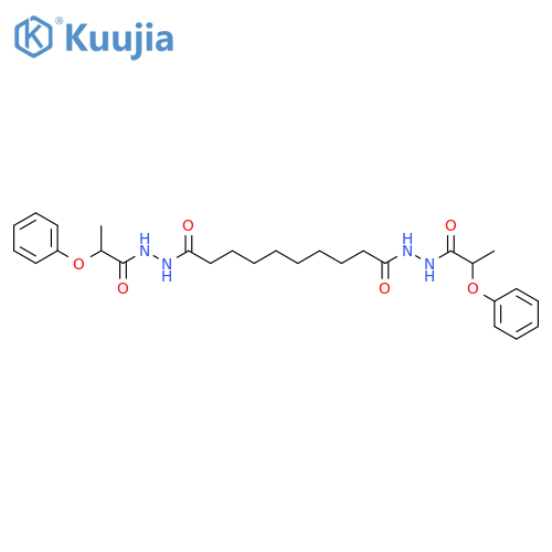 Decanedioic acid, bis[2-(1-oxo-2-phenoxypropyl)hydrazide] structure